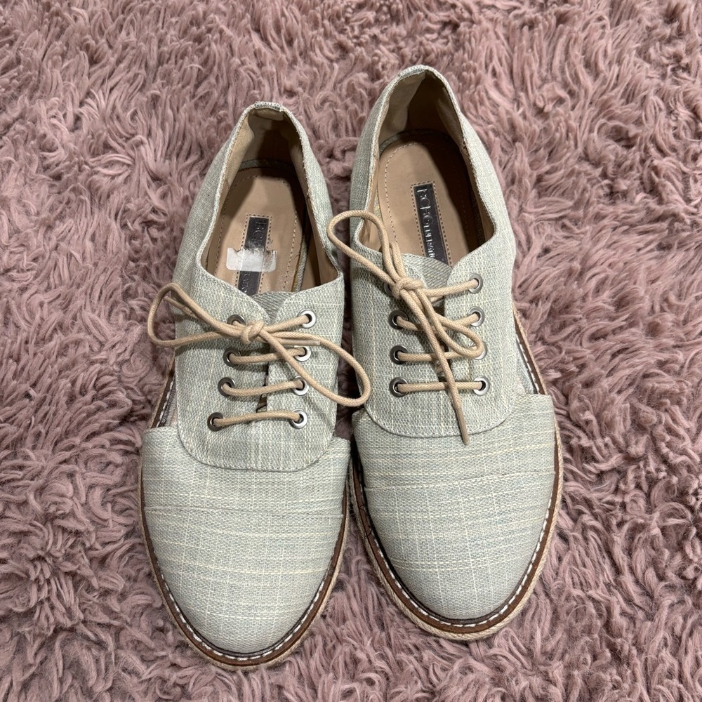 BCBGeneration Women Light Blue Cutout Espadrille Loafers